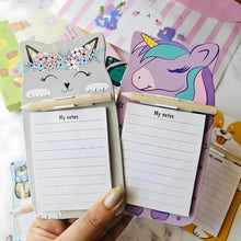 Load image into Gallery viewer, Two Designs of Kawaii Magnetic Notepad with Pencil - Tinyminymo
