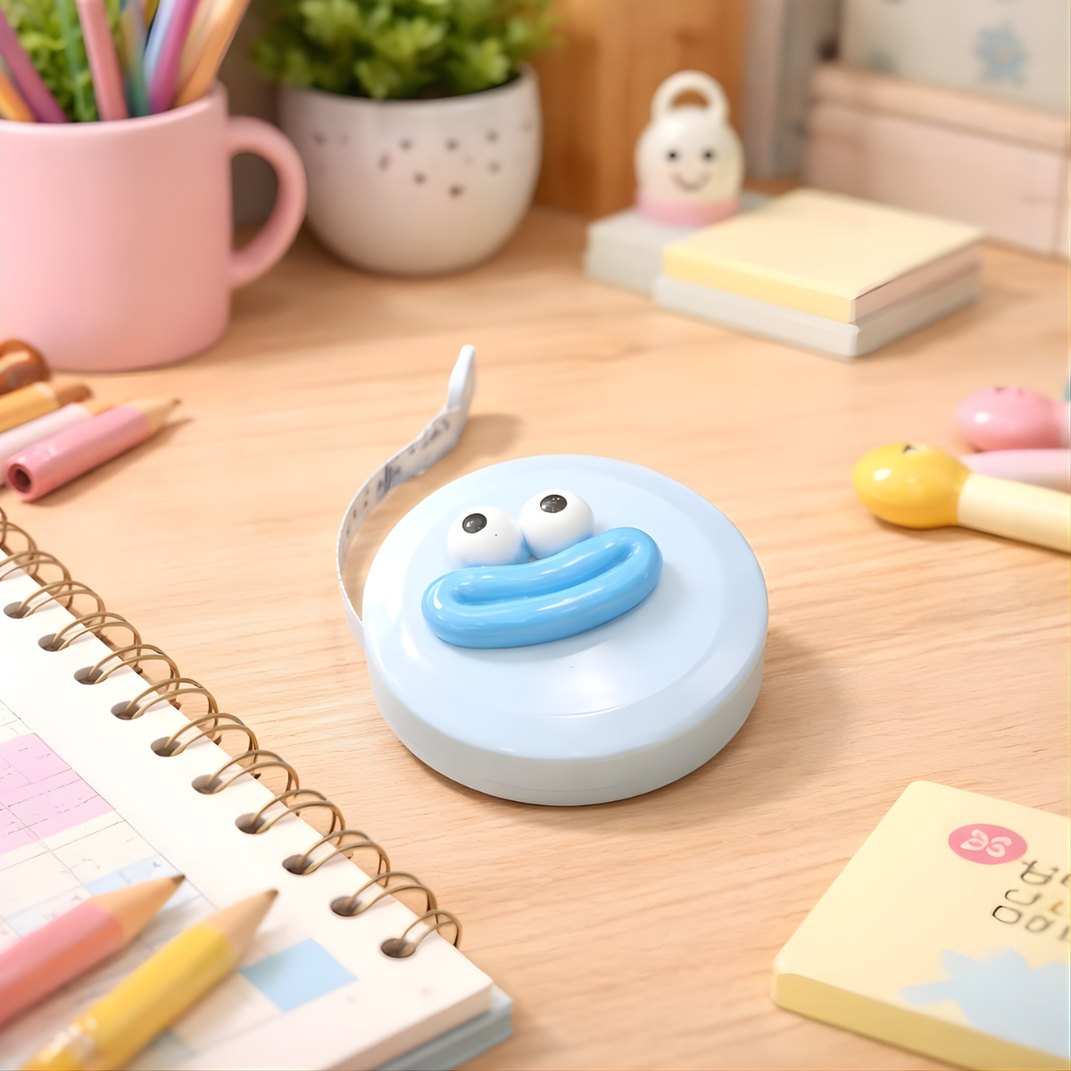 Blue Cartoon Face Tape Measure - Tinyminymo