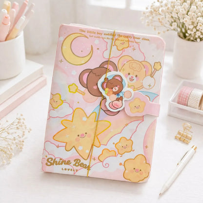 Cute Notebook with Bear and Star Design  Tinyminymo-  