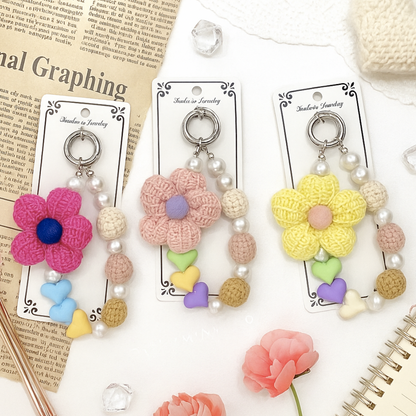 Three Colorful Flower Kawaii Mobile Charm - Tinyminymo