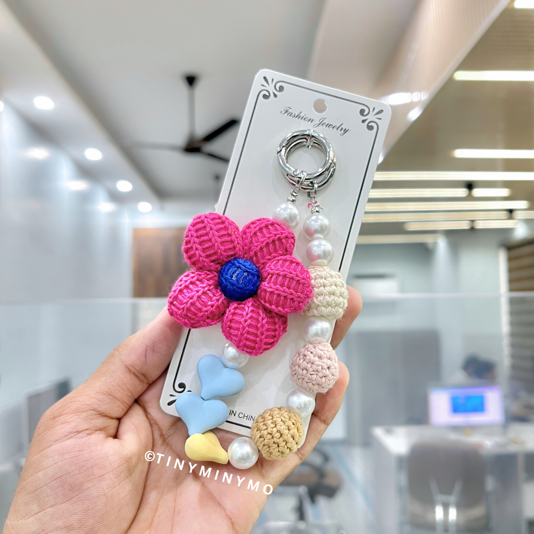 Hot Pink Kawaii Mobile Charm - Tinyminymo