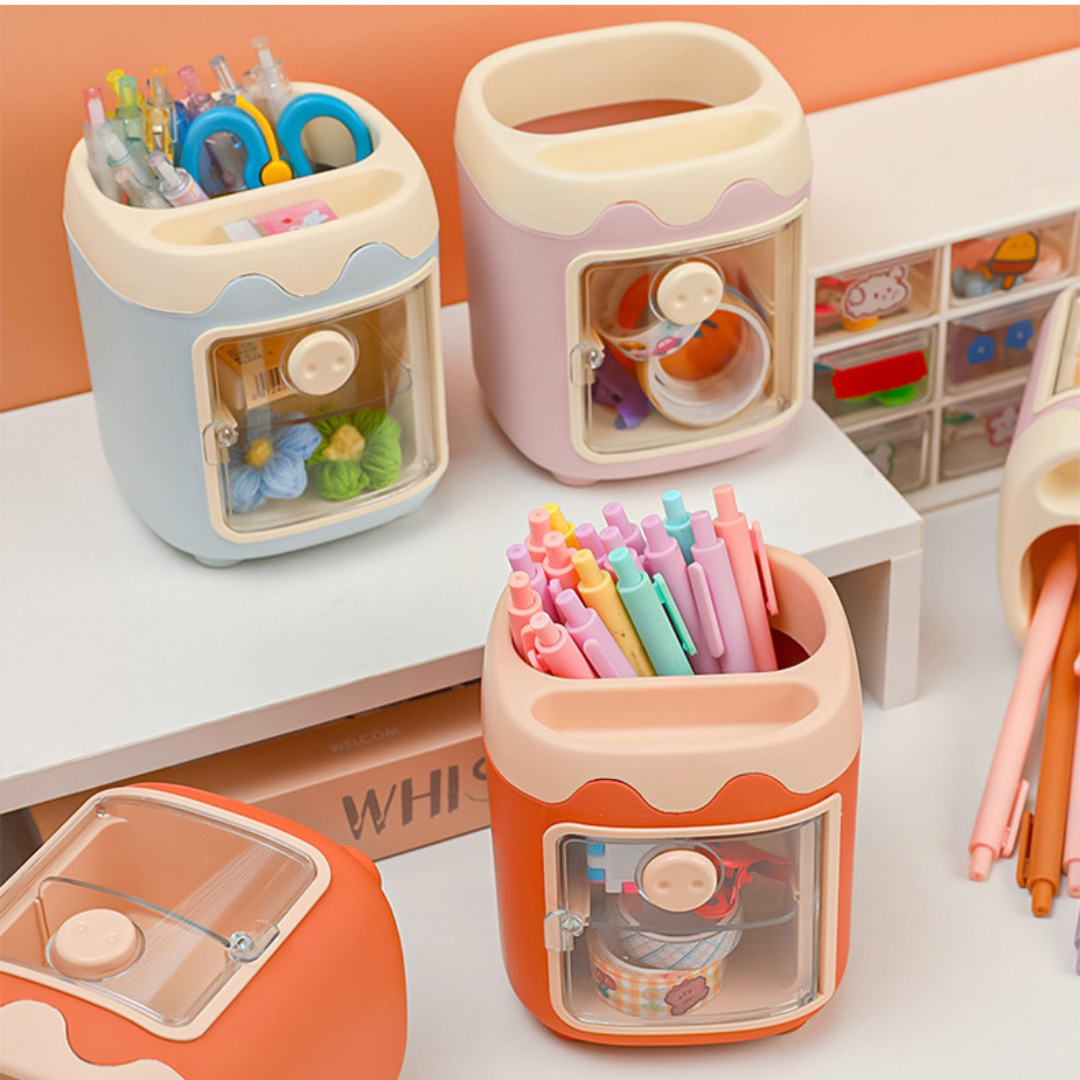 Kawaii Piggy Desk Organiser - Tinyminymo