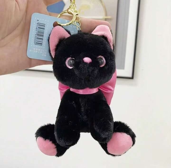 Kawaii Plush Kitty Keychain - Tinyminymo
