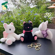 Kawaii Plush Kitty Keychain - Tinyminymo