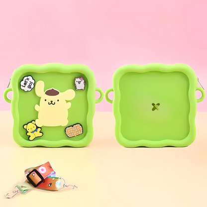 Green Kawaii Silicone Sling Bag with Pompompurin Character - Tinyminymo