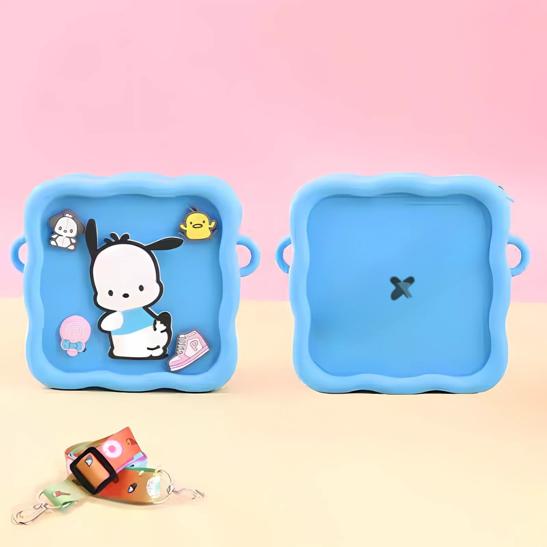 Blue Kawaii Silicone Sling Bag with Pochacco Character - Tinyminymo
