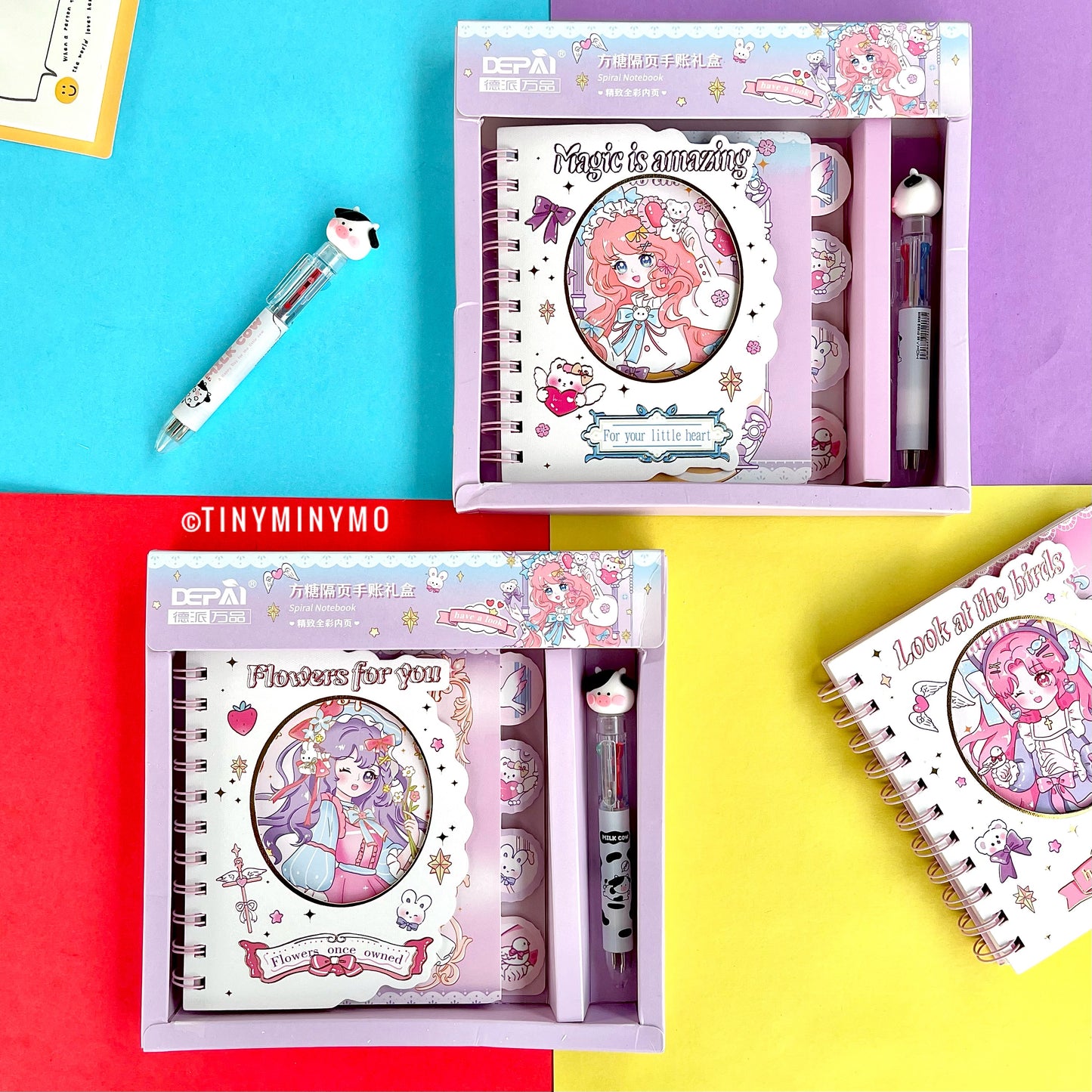 Kawaii Spiral Notebook with Pen Set - Tinyminymo