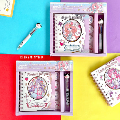 Kawaii Spiral Notebook with Pen Set - Tinyminymo