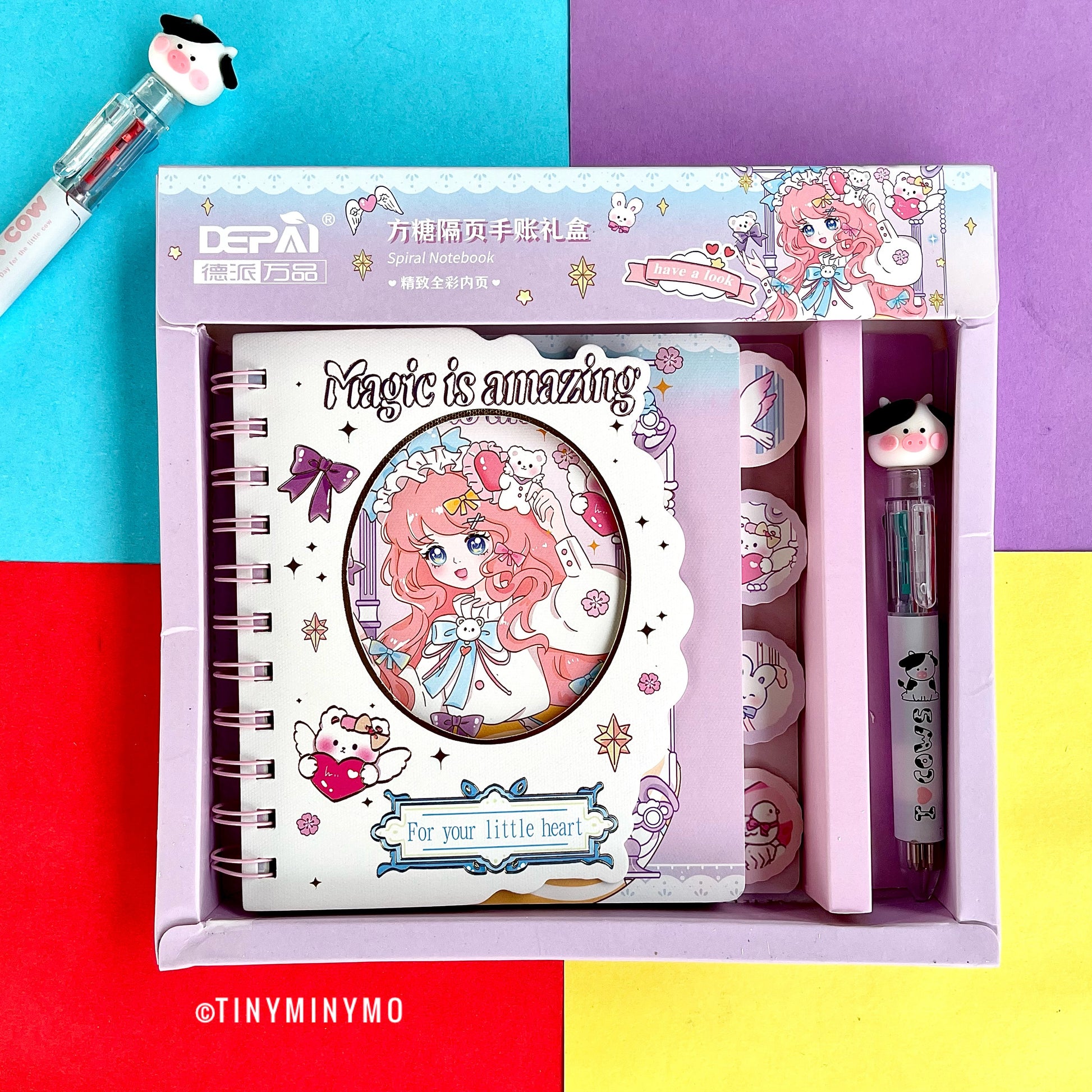 Kawaii Spiral Notebook with Pen Set - Tinyminymo