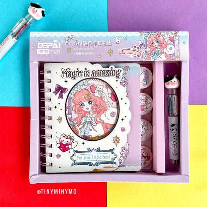 Kawaii Spiral Notebook with Pen Set - Tinyminymo
