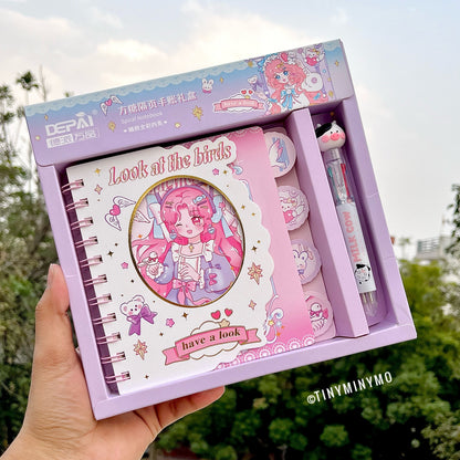 Kawaii Spiral Notebook with Pen Set - Tinyminymo