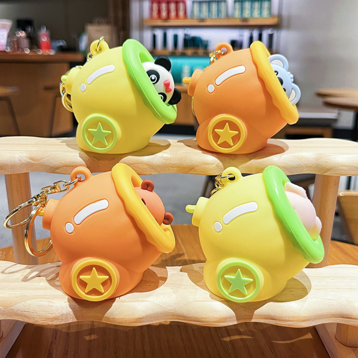 Four Designs of Kawaii Squeeze Keychains -Tinyminymo