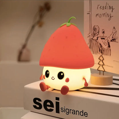 Kawaii Strawberry Mini Night Light - Tinyminymo