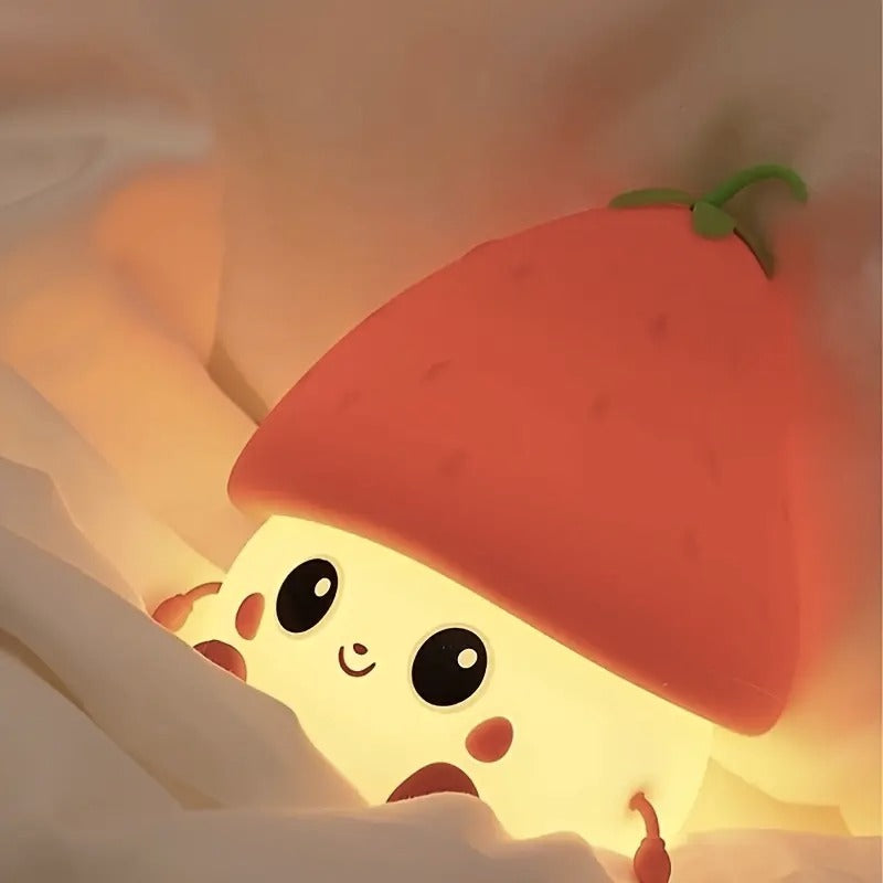 Kawaii Strawberry Mini Night Light - Tinyminymo