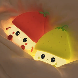 Kawaii Strawberry Mini Night Light - Tinyminymo
