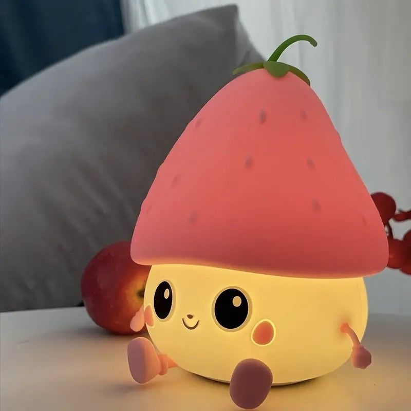 Kawaii Strawberry Mini Night Light - Tinyminymo