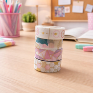 Stack of Four Decorative Washi Tape Rolls - Tinyminymo