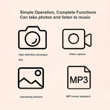 Video Capture, High Definition Photography, interesting Stickers and MP3 Music Playback in one Panda Digital Camera - Tinyminymo