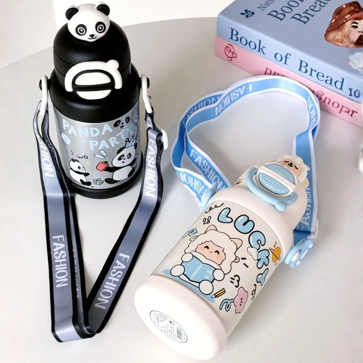 Panda and Sheep Design Water Bottles - Tinyminymo
