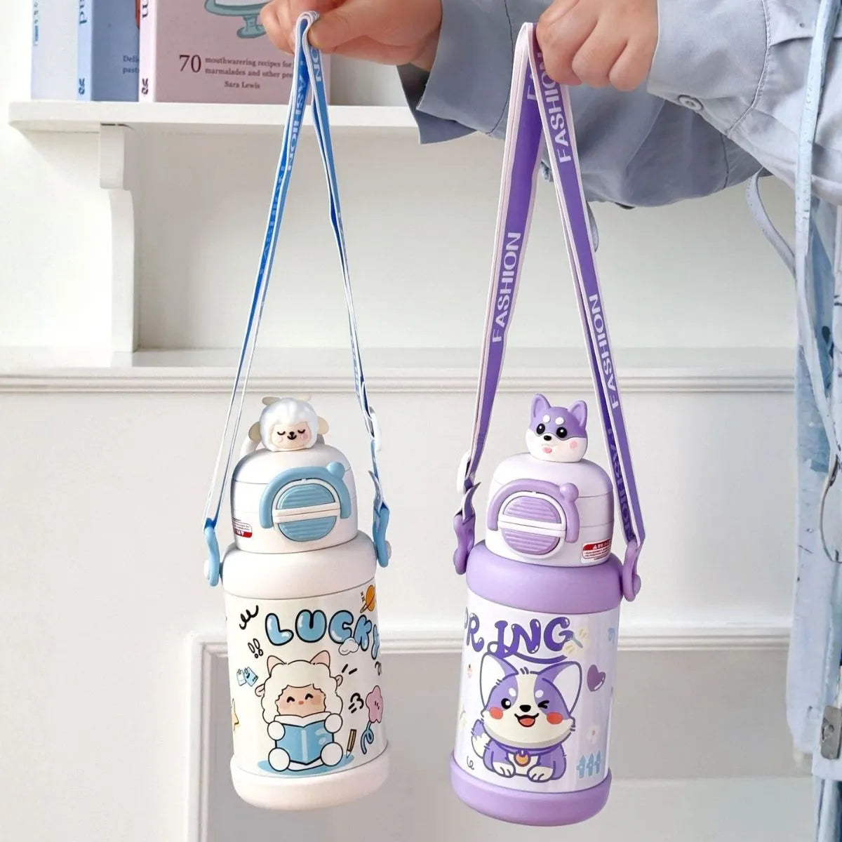 Two Variants of Kids Insulated Bottle with Adjustable Straps - Tinyminymo