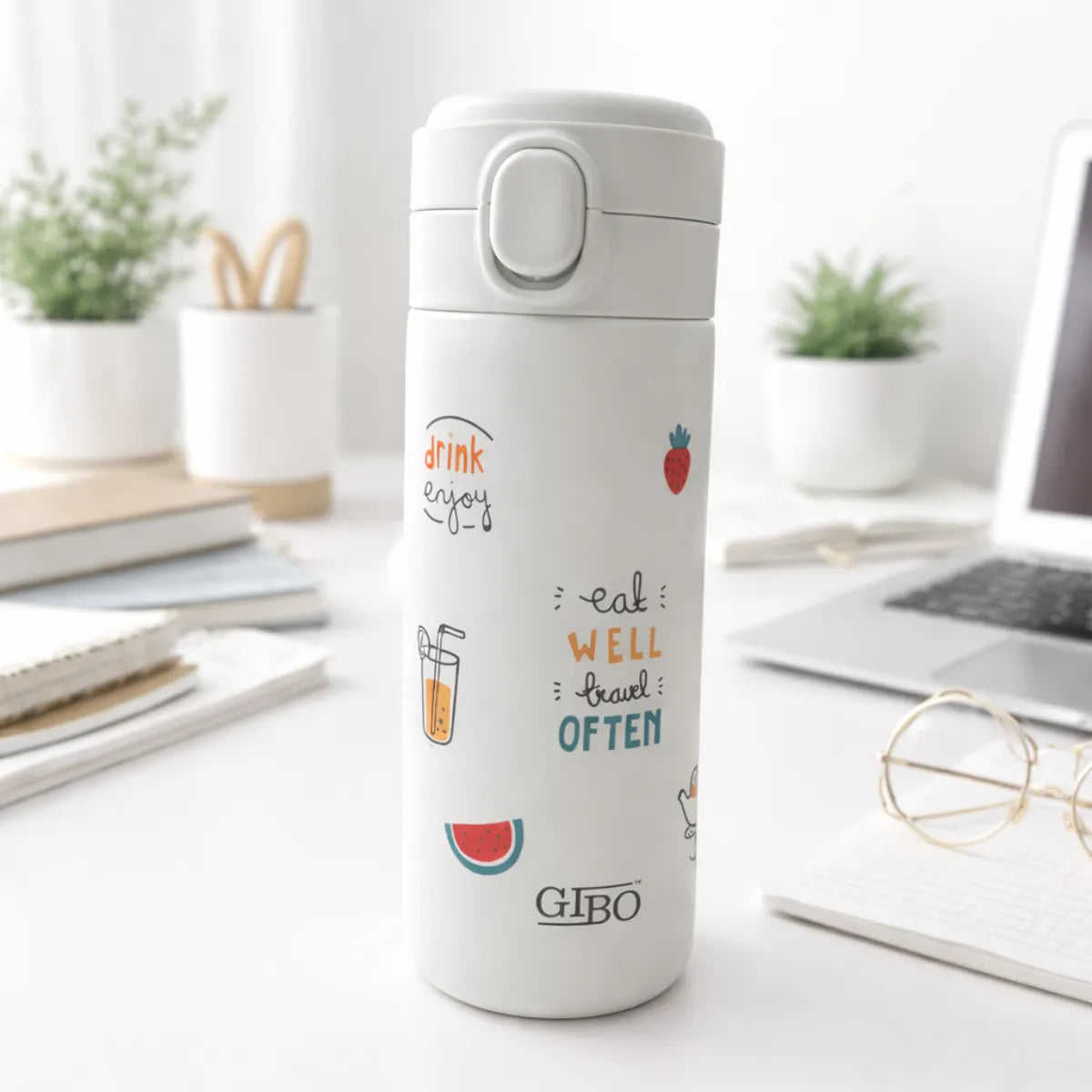 White Color Insulated Bottle - Tinyminymo