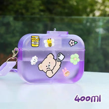 Load image into Gallery viewer, 400mL Purple Color Sipper Bottle - Tinyminymo
