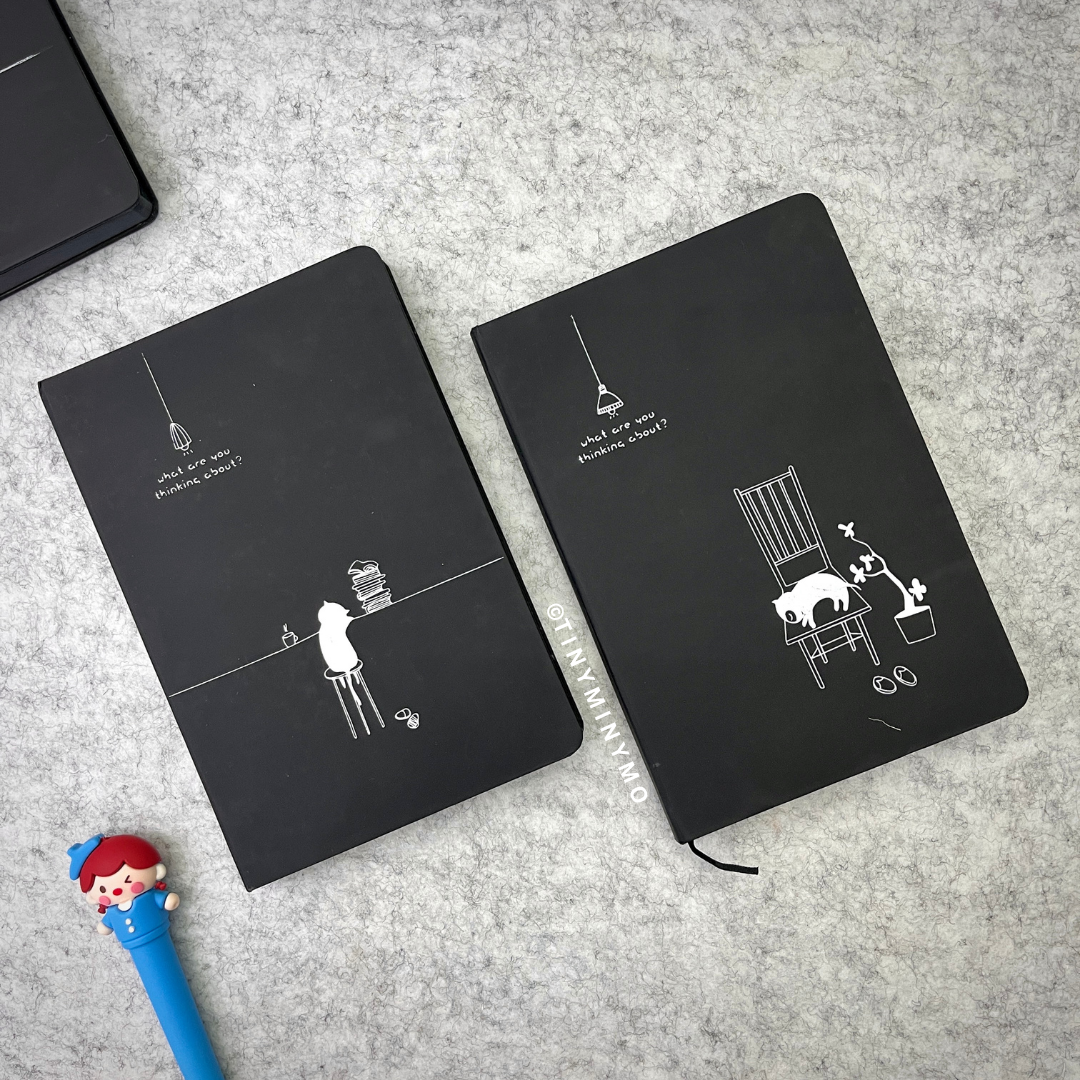 Unique Design of Kitty Black Page Notebook - Tinyminymo 
