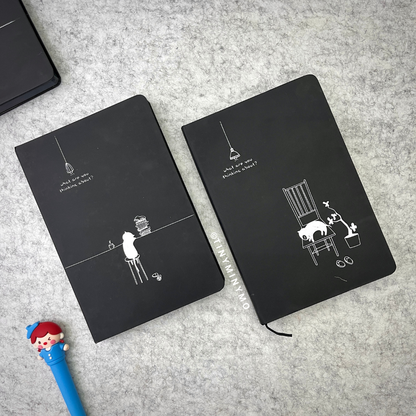 Unique Design of Kitty Black Page Notebook - Tinyminymo 