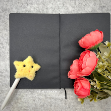 Load image into Gallery viewer, Open Black Page Kitty Notebook - Tinyminymo
