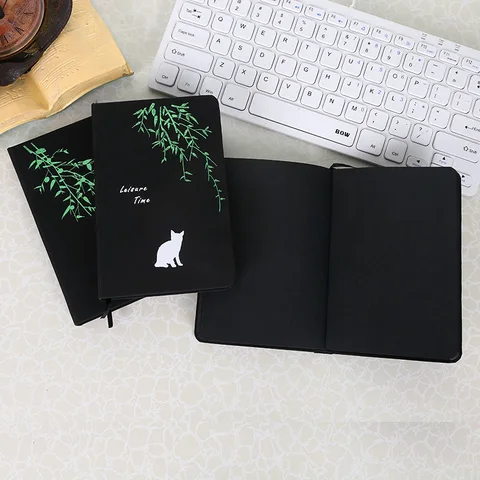 Kitty Black Page Notebook - Tinyminymo