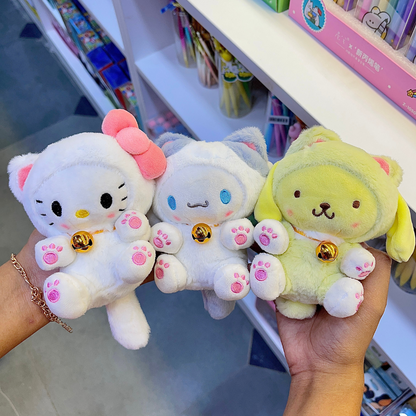 Three Characters of Kitty Cosplay Sanrio Plush Keychain - Tinyminymo