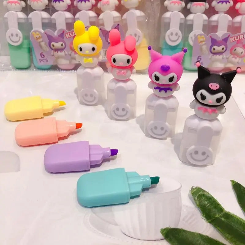 Kuromi Highlighters - Set of 6 - Tinyminymo