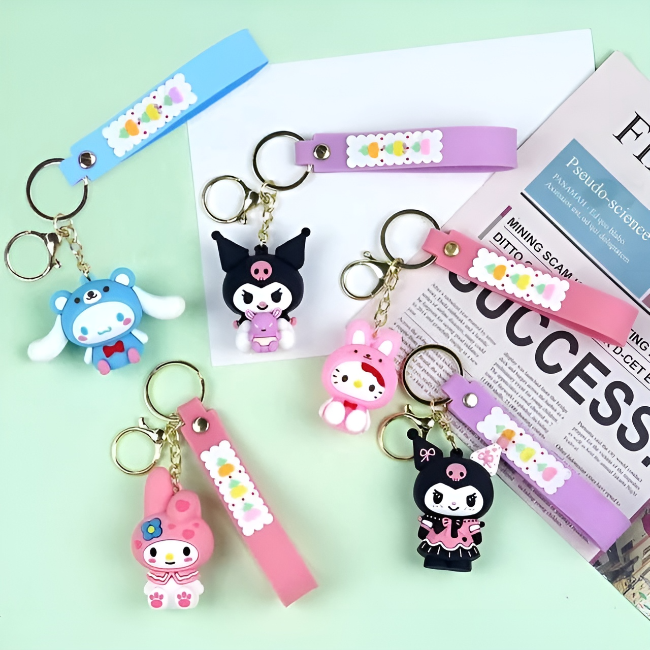 Kuromi Kawaii 3D Keychain - Tinyminymo
