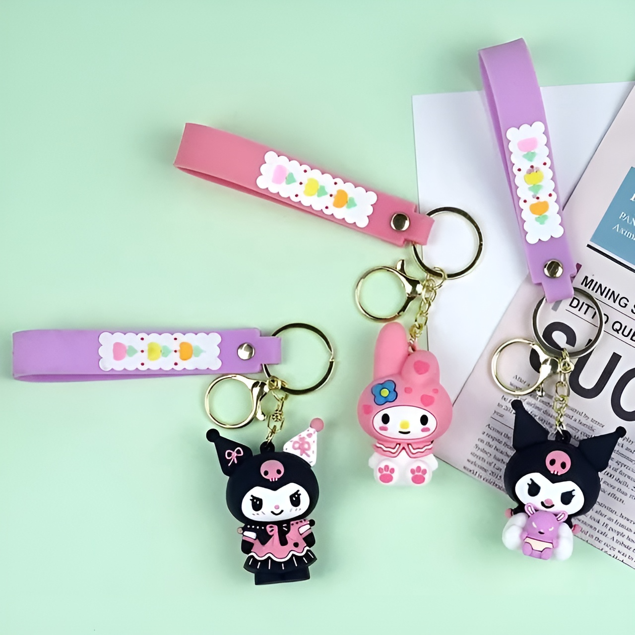 Kuromi Kawaii 3D Keychain - Tinyminymo