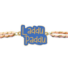Load image into Gallery viewer, Laddu Paddu Metal Rakhi - Tinyminymo 
