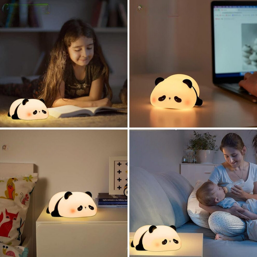 Lazy Panda Silicone Night Light - Tinyminymo