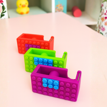 Three Different Color Tape Dispensers in Lego Design - Tinyminymo