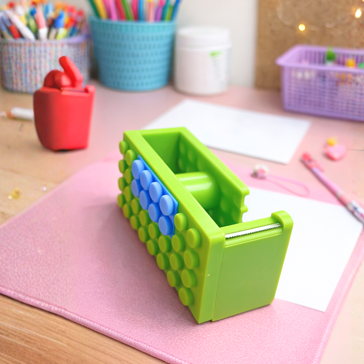 Green Color Lego Tape Dispenser - Tinyminymo 
