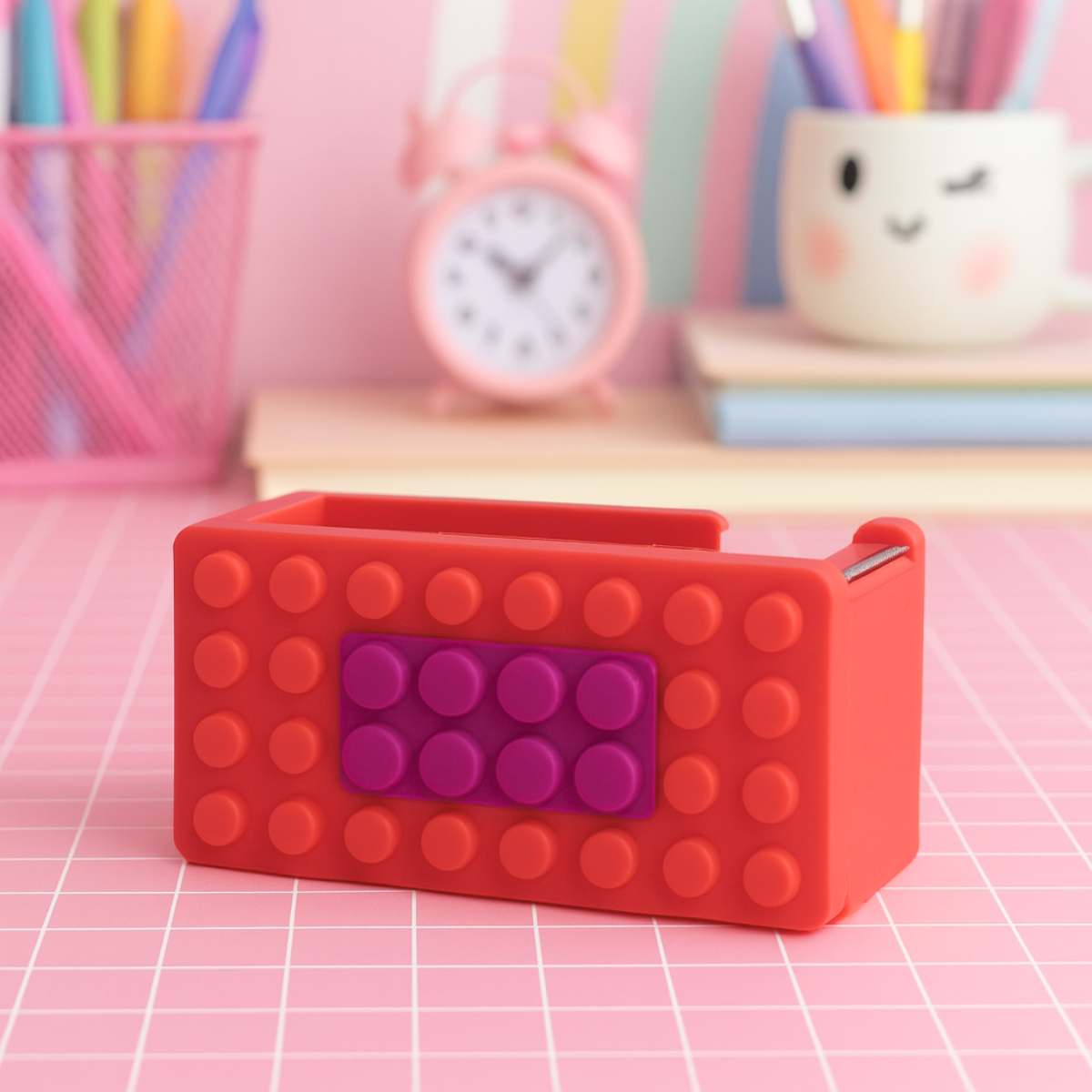 Red Color Lego Tape Dispenser - Tinyminymo