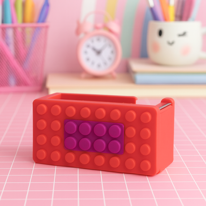 Red Color Lego Tape Dispenser - Tinyminymo