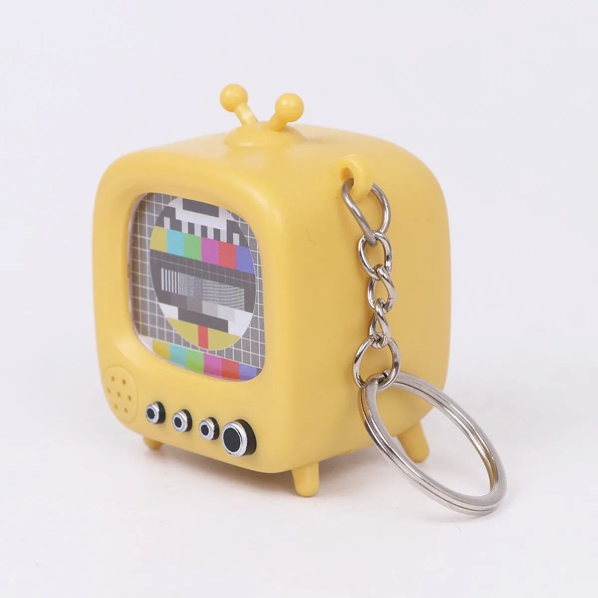 Yellow Lightup TV Keychain - Tinyminymo