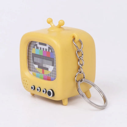 Yellow Lightup TV Keychain - Tinyminymo