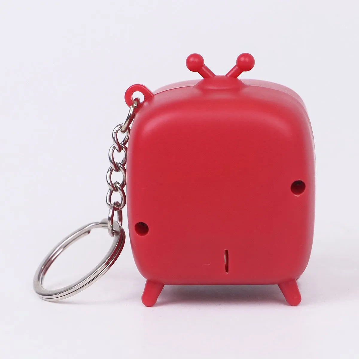 Red Lightup TV Keychain from Backside - Tinyminymo