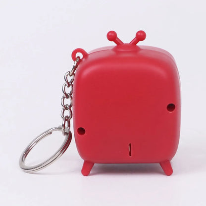 Red Lightup TV Keychain from Backside - Tinyminymo