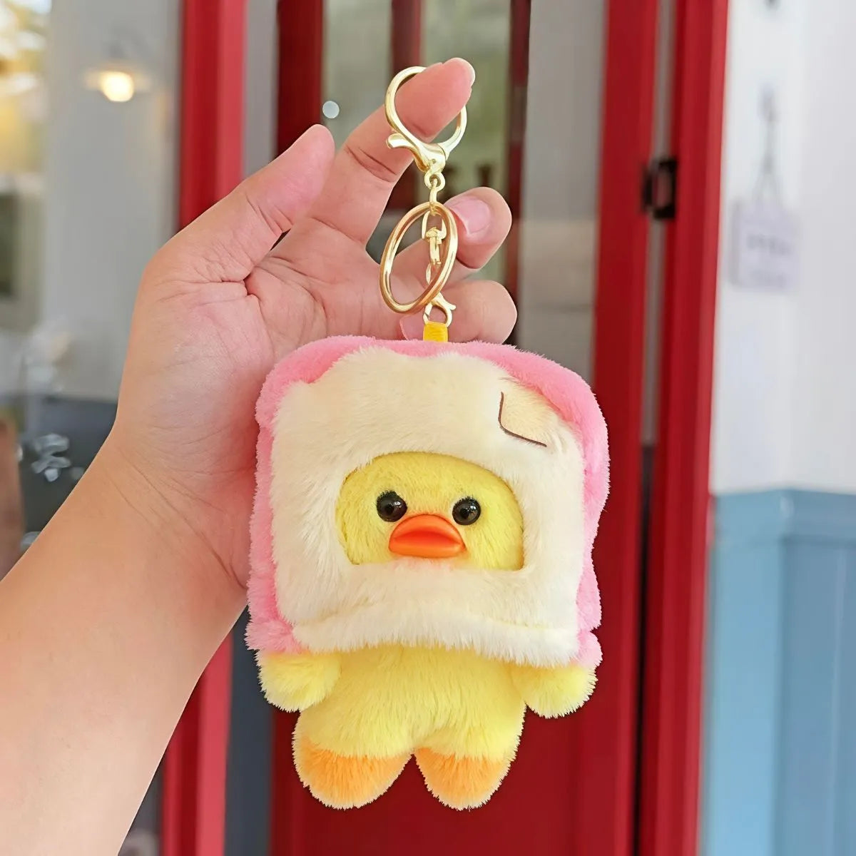 Duck Shaped Plush Keychain in Pink Color - Tinyminymo
