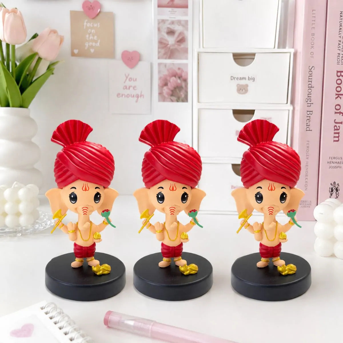 Three Ganesha Bobbleheads - Tinyminymo