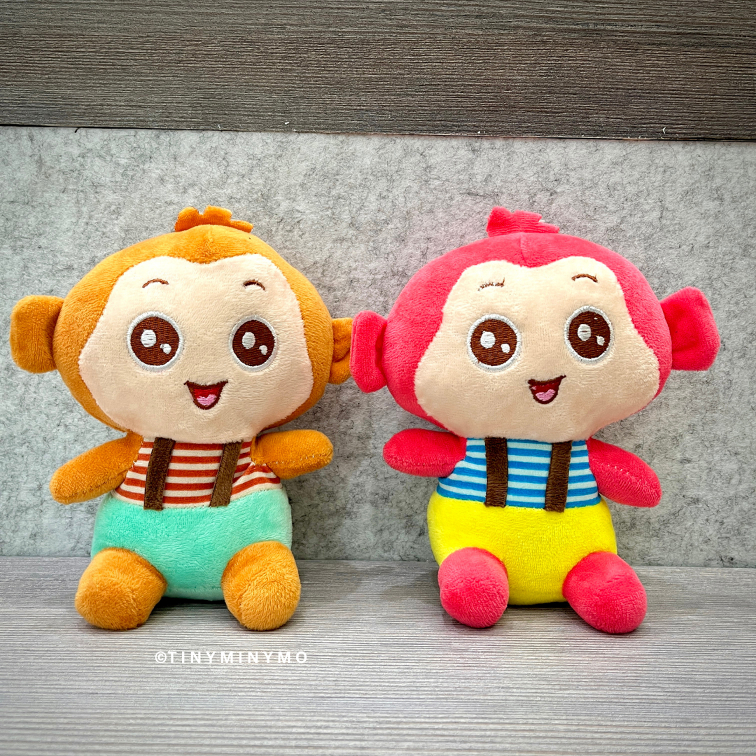 Two Little Monkey Soft Toy in Different Color - Tinyminymo