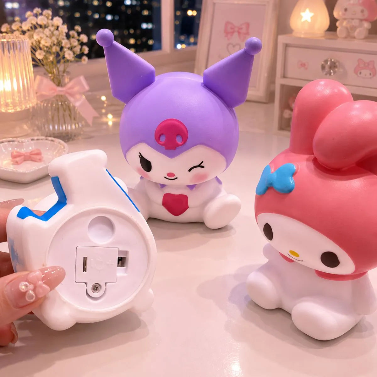 Two Different Characters of Little Sanrio Night Light - Tinyminymo