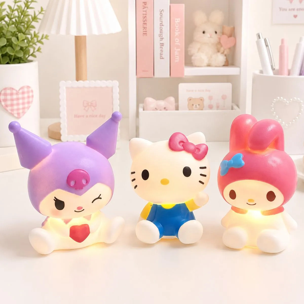 Three Different Characters of Little Sanrio Night Light - Tinyminymo