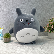 Grey Little Totoro Soft Toy with a Happy Smile - Tinyminymo